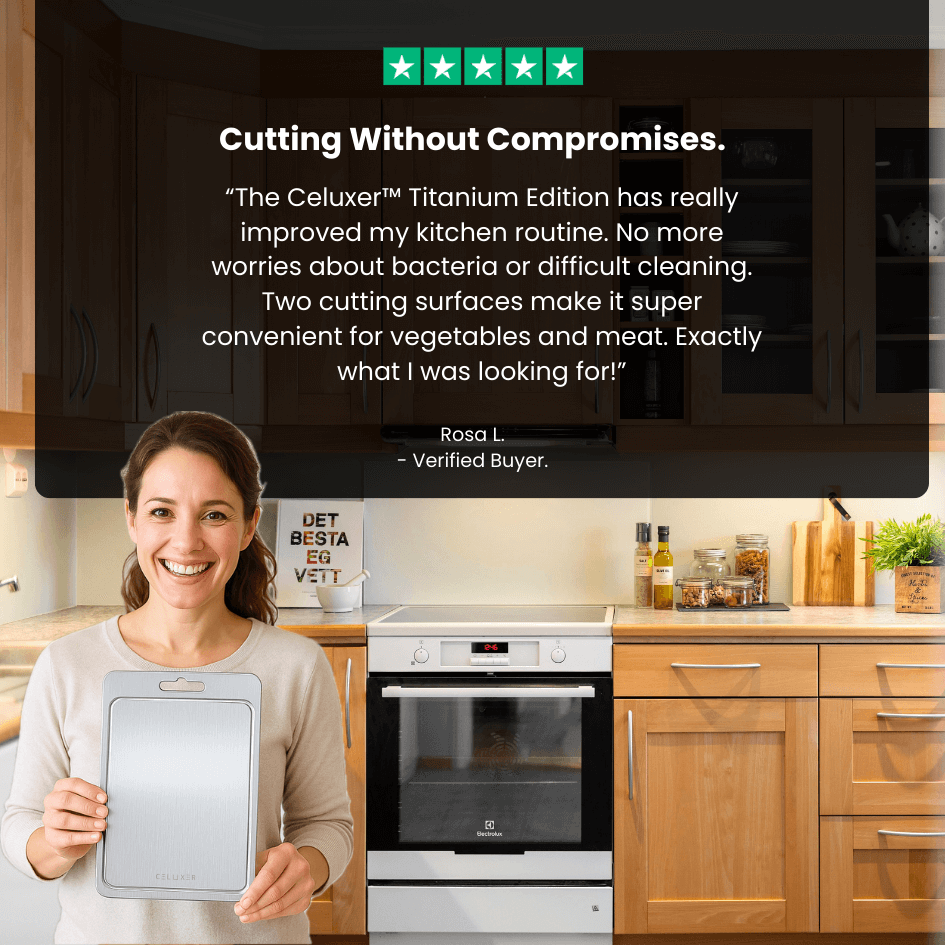 Pure titanium cutting board - BPA-free, PFAS-free, microplastic-free - CELUXER